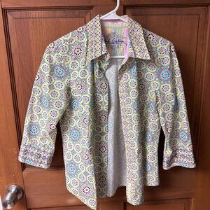 Chico's Women Button down Shirt Size XL In Great Shape!!